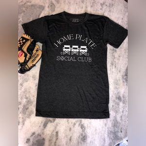 Home Plate Social Club Tee - New - Baseball & Softball Tee - Tri-Blend